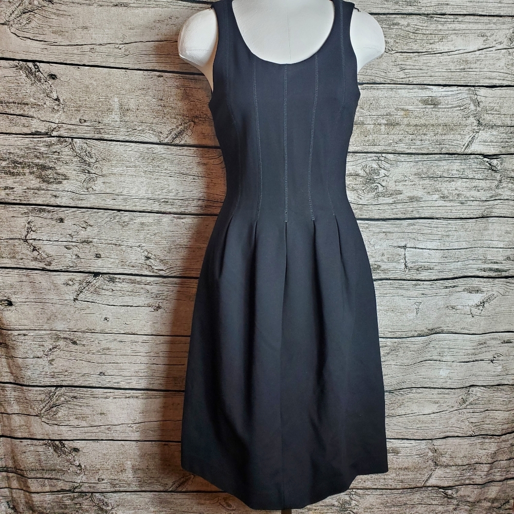 J Crew Pleated Flare Dress in BLACK Size 2T.